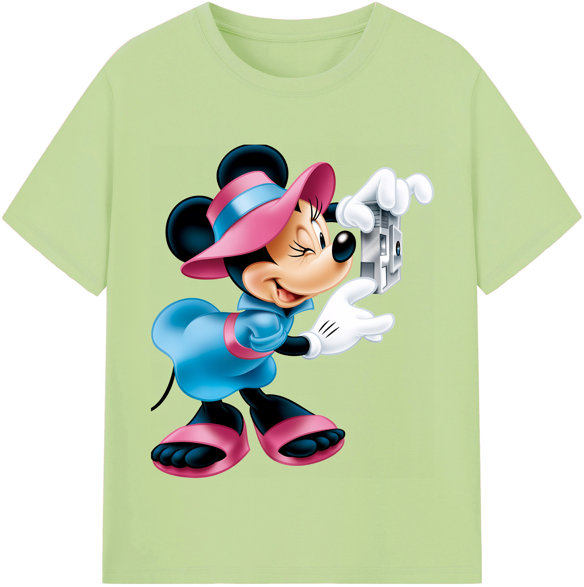 （画像用） ミッキーマウス Mickey Mouse 綿100％半袖Tシャツ（フロントプリント）